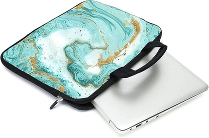 11.6 12 12.1 Inch Laptop Carrying Bag Protective Chromebook Case Pouch Netbook Notebook Ultrabook Bag Tablet Sleeve Cover Travel Briefcase with Handle for Men Women (Marble)