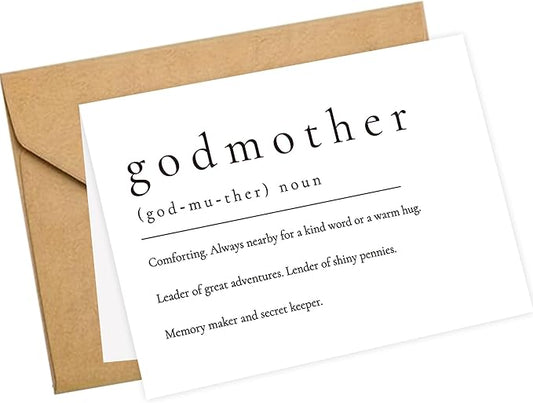 LADY&HOME Will You Be My Godmother Card with Envelope,Godmother Proposal Card Godmother Proposal Gift (A1:Godmother)
