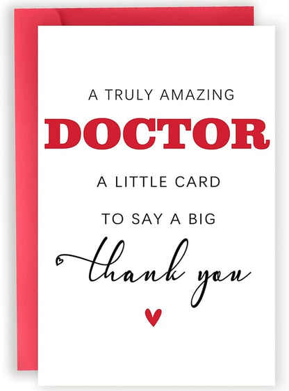 Thank You Doctor Card, Doctor Appreciation Gifts for Men Women, Appreciation Card for Hospital Medical Staff, Gifts for Doctors