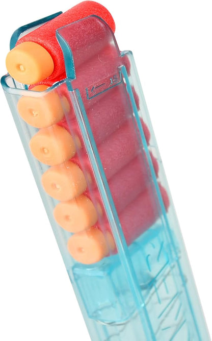 WORKER 15 Round Mini Slanted Talon Mag Quick Reload Clid Compatible Nightingale Blaster Only (Not Compatible with 18 Slanted Talon Mag) Blue Transparent