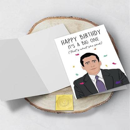 Michael Birthday Card for Friend Him, Funny Office Birthday Card for Coworkers Her, That What She Said Card