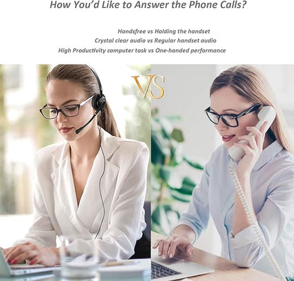 MKJ Telephone Headset with Microphone Noise Canceling Corded RJ9 Dual Ear Cisco Headset for Cisco Landline Phone CP-7821 CP-7841 7931G 7940 7942G 7945G 7960 7962G 7965G 7970 8841 8865 8961 9951