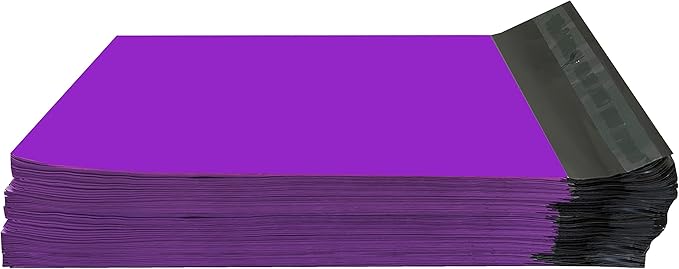 Colored Poly Mailers Pack of: Be creative with your packaging with Colored mailers (Purple, 6" x 9" pack of 200)