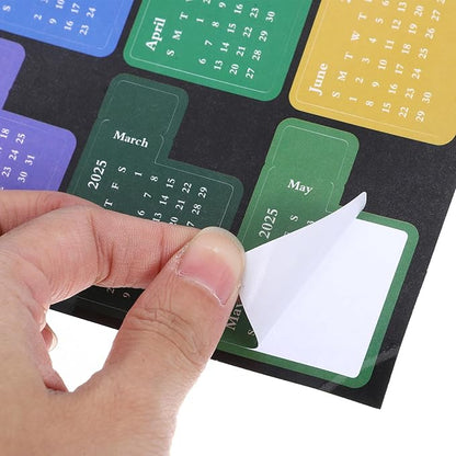 NUOBESTY 2025 Calendar Stickers Monthly Index Tabs Planner Adhesive Divider 1-12 Month Labels Page Marker Weekly Planner Stickers Adhesive Notepad Indexes Stickers for Planner Notebook