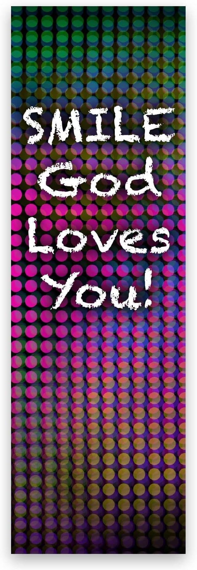 Children and Youth Bookmark, Smile God Loves You, John 16:27, Pack of 25, Handouts for Classroom, Sunday School, and Bible Study