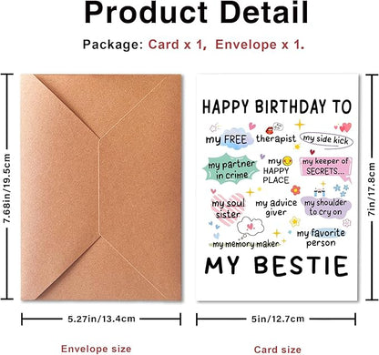 Funny Birthday Card for Sisters, Bestie, Friendship Cards, Best Friend Birthday Card, Niece Birthday Cards