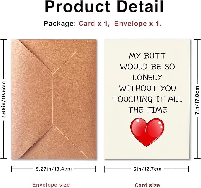 Funny Birthday Card for Hubby Boyfriend Fiance, Universal for Men, Suitable for Him, Anniversary, Valentine's Day, Cheeky, Humorous, Unique Style, Comes with A Warm Envelope