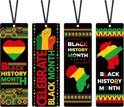200 Pcs Black History Month Bookmarks Double Sided Inspirational Bookmarks Bulk African American Celebration Gifts for Women Men Book Lovers Black History Month Party Favor Gifts