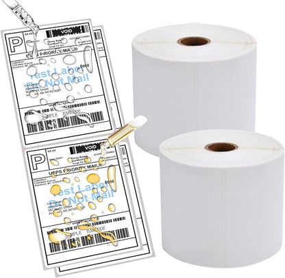9527 Product 4x6 Direct Thermal Shipping Labels for Zebra 2844 ZP-450 ZP-500 ZP-505,Blank,450 Labels/Roll, 1" Core,Total 6 Rolls