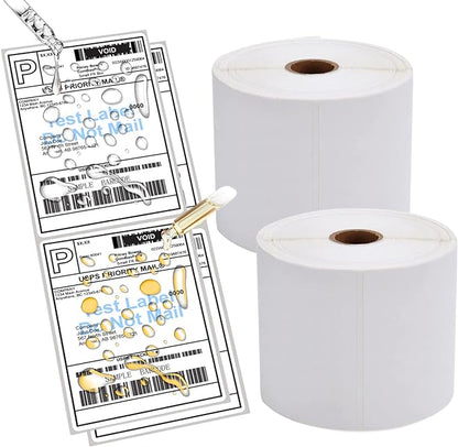 9527 Product 4x6 Direct Thermal Shipping Labels for Zebra 2844 ZP-450 ZP-500 ZP-505,Blank,450 Labels/Roll, 1" Core (12 Rolls)