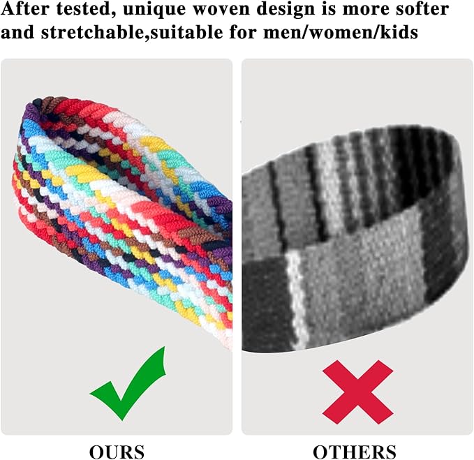 Fishent Stretchy Wristlet Keychain,Braided Cute Wrist Lanyards for Keys, Key Chain Holder for Women Men, Wrist Strap Keychain for Car Keys Phone Camera Wallet ID Badges Card (Rainbow)