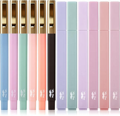 Mr. Pen- Aesthetic Highlighters and Pens No Bleed, 12 Pack, Morandi Color Bible Highlighters for Bibles, Bible Pens