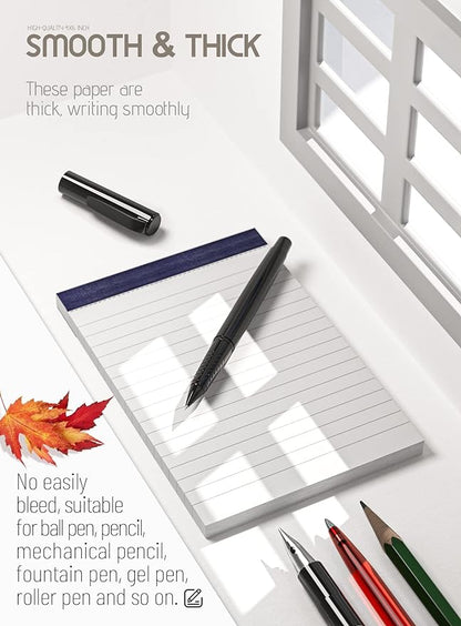 Notepads 4x6 Inch Grocery List Pads 8 Pack Shopping List Pad Small Note Pads for Office Supplies Lined Paper To Do List Notepad of Work Memo Pad for Checklist Organizer Writing Pads of Paper 30 Sheets