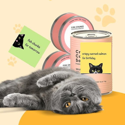 9 Pads Black Cat Sticky Notes Set, Pink Self-Stick Note Pads, Super Adhesive Memo Pads Cute Note Card for Cat Lover Gift, Teacher Office and School Supplies, 3x3in