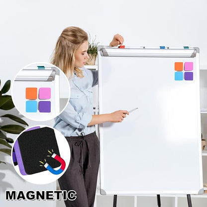 Magnetic Whiteboard Eraser,12 Pcs Mini Dry Erase Erasers,Whiteboard Eraser for Classroom, Home, and Office