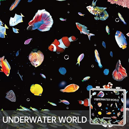 POCOCO Aurora and Deep Sea Series Galaxy Star Projector Night Light Discs: Realistic Galaxy Patterns, 5K Ultra HD, 96% Light Transmission, High Brightness - 6-Piece Pack (Projector Not Included)