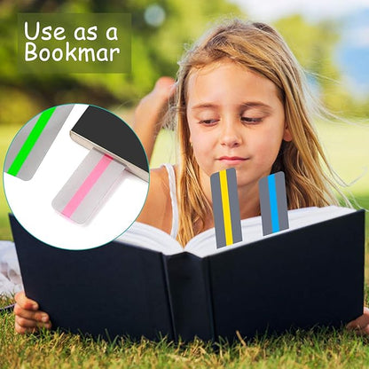Guided Reading Strips/Colored Overlay/ Highlight Strips/Highlighter/Bookmark/ Assorted Colors Help with Dyslexia for Children and Teacher Supply Assistant (8 Pack)