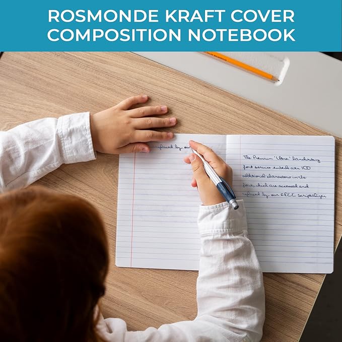 12 Pack Kraft Journals A5, Extra Pages - 120 Pages (60 Sheets), College Ruled, 8 x 5.7 Small Kraft Notebooks, Rainbow Spines, Kraft Composition Notebook Journals for School Home & Office