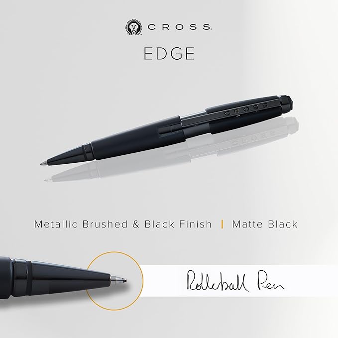 Cross Edge Matte Black Lacquer Gel Rollerball Pen