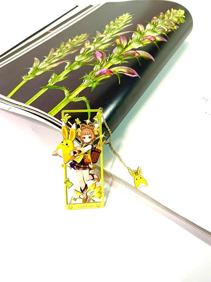 Genshin Impact Yaoyao Metal Bookmark - Anime Figure Merch with 3D Display Box - Birthday Gifts for Fans Friends Gamer Book Lovers - Zllada
