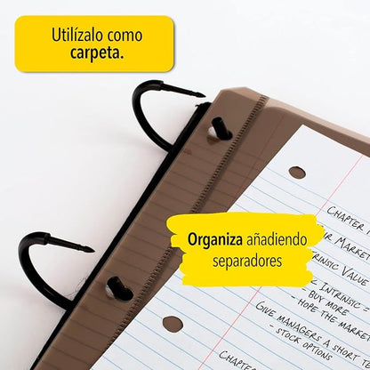 Five Star Flex Refillable Notebook + Study App, College Ruled Paper, 1 Inch TechLock Rings, Pockets, Tabs and Dividers, Seaglass Green (29328AQ8)