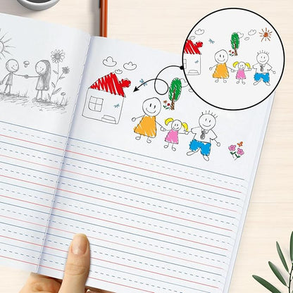 Composition Notebook Bulk, 50 Pack, K-2 Primary Ruled, 200 Pages (100 Sheets), Drawing and Writing Primary Journal For Kids, Grades K-2, Bulk School Supplies, Hard Cover With Assorted Colors