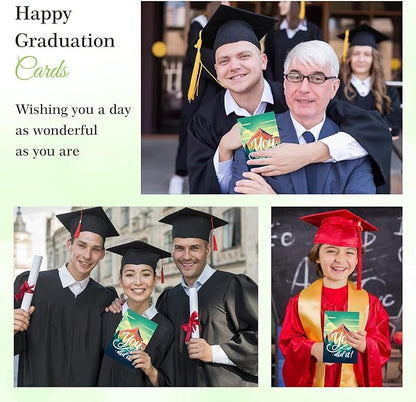FaCraft Graduation Card 2025, You Did It Congrats Grad Greeting Cards with Envelope, for Preschool Kindergarten Middle School High School College PHD University Master Gradutes