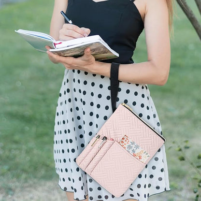 Book Sleeve with Zipper, 11"X9" Padded Book Protector, Washable Quilted Book Covers for Paperbacks, Book Pouch with Pockets for Book Lover Gifts