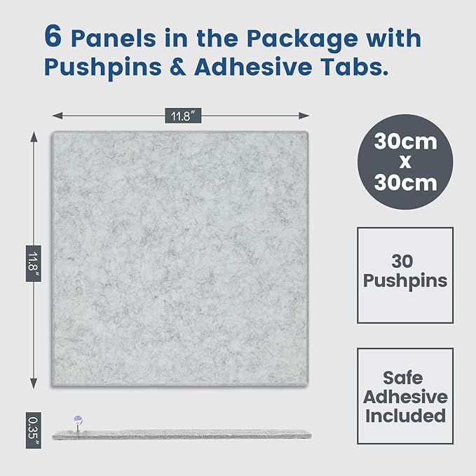 Large Cork Board for Walls with 30 Push Pins-24"X36", Easy to Peel&Stick Vision Bulletin Board Tiles, Black Poster Felt Board Supplies Set Home Office Classroom Corkboard Decor Self Adhesive