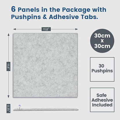 Large Cork Board for Walls with 30 Push Pins-24"X36", Easy to Peel&Stick Vision Bulletin Board Tiles, Black Poster Felt Board Supplies Set Home Office Classroom Corkboard Decor Self Adhesive