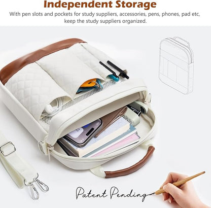 Book Sleeve with Zipper, Book Covers for Book Lovers, Multi-pocket Book Protector Cover with Shoulder Strap,Book Bag for Ipaad, kidle - Back To School Book Accessories