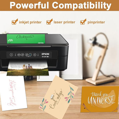 28 Sheets Shimmer Gold Cardstock 8.5 x 11 Metallic Paper, 250gsm/92lb Premium Glossy Paper Card Stock for DIY Cards Making, Anniversaries, Wedding Invitations, School Crafting, Greeting Cards