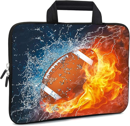 11.6 12 12.1 Inch Laptop Carrying Bag Protective Chromebook Case Pouch Netbook Notebook Ultrabook Bag Tablet Sleeve Cover Travel Briefcase with Handle for Men Women (Football)