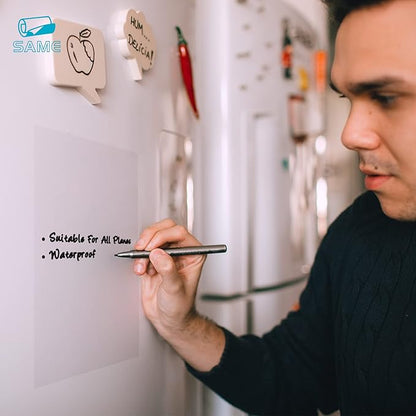 Clear Dry Erase Board Paper-Whiteboard for Fridge-Clear Contact Paper Sheets for Wall-Adhesive Dry Erase Board Sticker for Desk/Refrigerator/Office/Classroom/Wallpaper(8.27''X11.69''X10 Pcs)