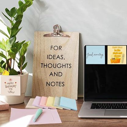 YEECOK Sticky Notes 3x3 in, 12 Pads, Morandi Colors Self-Stick Note Pads, Sticky Pads Aesthetic, Super Sticking Power, Colorful Sticky Notes Bulk