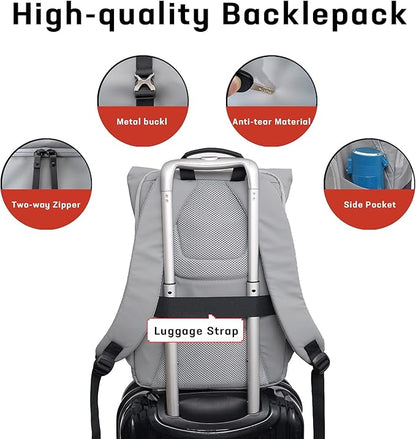 Laptop Backpack, 15.6 Inch Business Travel Fashion Casual Daypack for Men&Women (Grey)