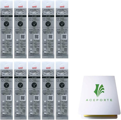 Uni Jetstream Edge 0.28mm Black Ink 10 Refills (SXR20328.24), Sticky Notes Value Set