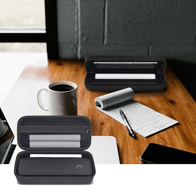 Case Compatible with Aixiqee Portable-Printer A80/ for GUTHERREN A81/for Minzhi A80/ JADENS A4 /for MUNBYN Bluetooth Wireless Printer, Thermal Paper, Charger and USB Cables Storage Organizer(Box Only)