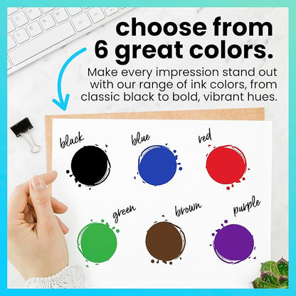 ExcelMark Self Inking Stamp Refill Ink - 2 oz. - Brown Ink