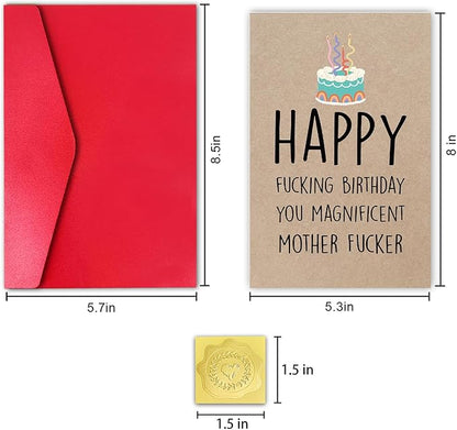Funny Fucking Birthday for Boyfriend, Rude Birthday Card for Him, Happy Funking Birthday You Magnificent Mother Fucker Card