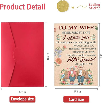 Funny Wife Birthday Card from Husband, Best Gift for My Wife Birthday, Thank You Card for Wife, Happy Wife Birthday Gift Ideas for Her
