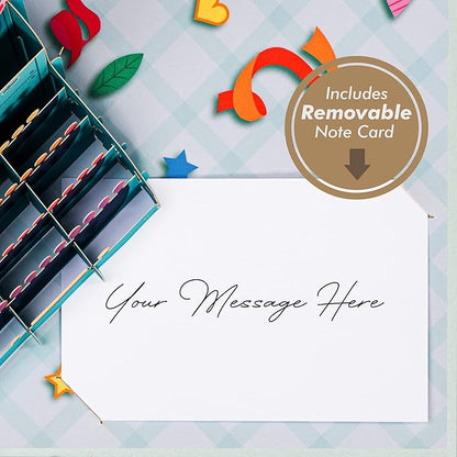 Paper Love Birthday Pop Up Card, Happy Birthday Typewriter, For Adults or Kids - 5"x7" Cover - Includes Envelope and Note Tag