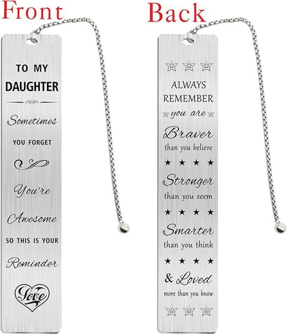 Jzxwan Daughter Christmas Gifts from Mom and Dad, Personalized Birthday Graduation Gifts for Daughter, Sometimes You Forget You're Awesome Gift Ideas for Daughter