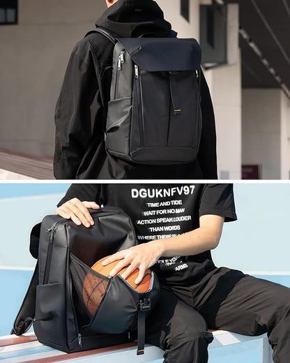 Inateck 23L Casual Daypack Backpack, Waterproof Sports Backpack EDC Bag for Women and Men, Travel Laptop Backpack for Hiking, Outdoors, Business Trips, Compatible with 15-16 Inch Laptops, Black