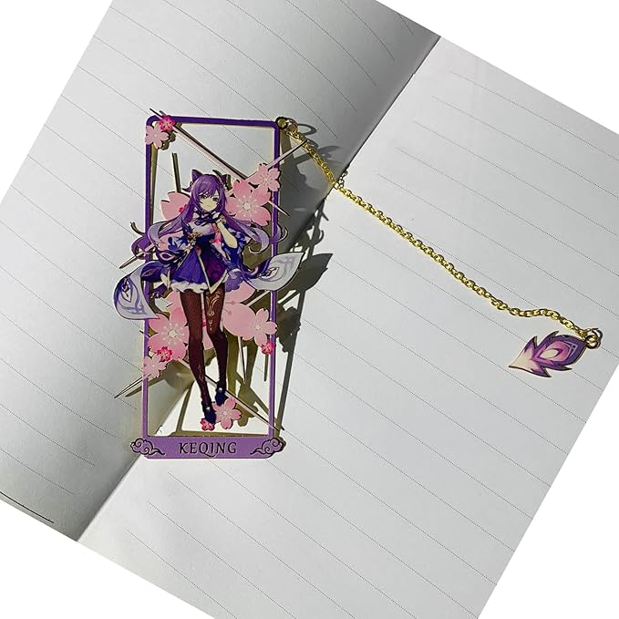 Shenhe with Chain Original Genshin Impact Metal Bookmark - Collect All Your Favorite Characters!