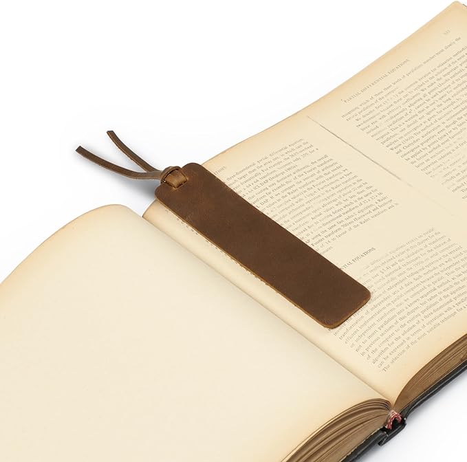 Londo Genuine Leather Handmade Bookmark (Set of 2) (Knotted, Camel)