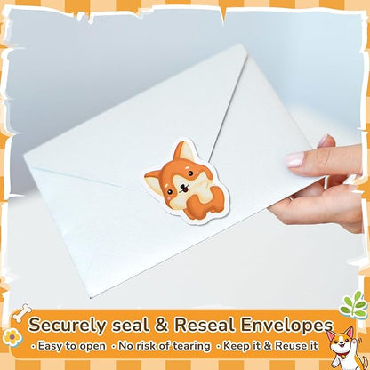 1 Roll Animal Stickers Reward Cute Space Stickers Office Supplies Incentives Sticker Animal Party Favor Decal, 500 Pcs Each Roll(Dog)