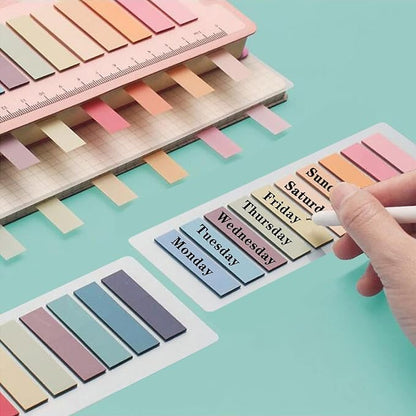 ELII 6000 PCS Sticky Tabs Page Markers,Morandi Sticky Note Tabs Colored Writable and Repositionable Book Flags Tabs Strip Index Tabs,Page Tabs