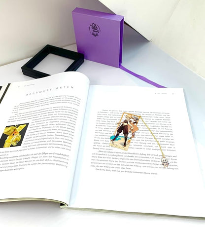 Genshin Impact Aether Metal Bookmark - Anime Figure Merch with 3D Display Box - Birthday Gifts for Fans Friends Gamer Book Lovers - Zllada