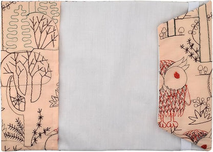 BLBMH Book Covers for Paperbacks Fit for 5.5x8.4 inch Adjustable Book Sleeve Cover for A5 Books Soft Cloth Protector for Notebook Journal - Owl